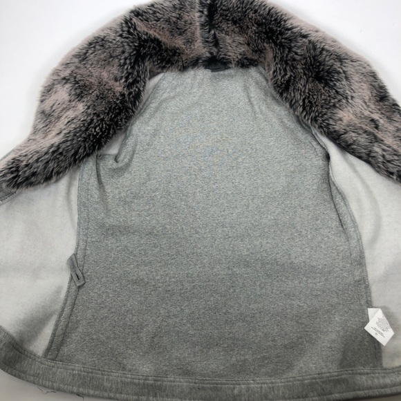 Armani Exchange Faux Fur Trimmed Belted Jacket S - Picture 10 of 10